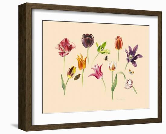 spring tulips and insects-Alison Cooper-Framed Giclee Print