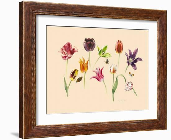 spring tulips and insects-Alison Cooper-Framed Giclee Print