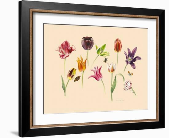 spring tulips and insects-Alison Cooper-Framed Giclee Print