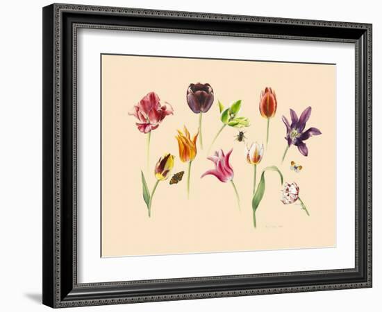 spring tulips and insects-Alison Cooper-Framed Giclee Print