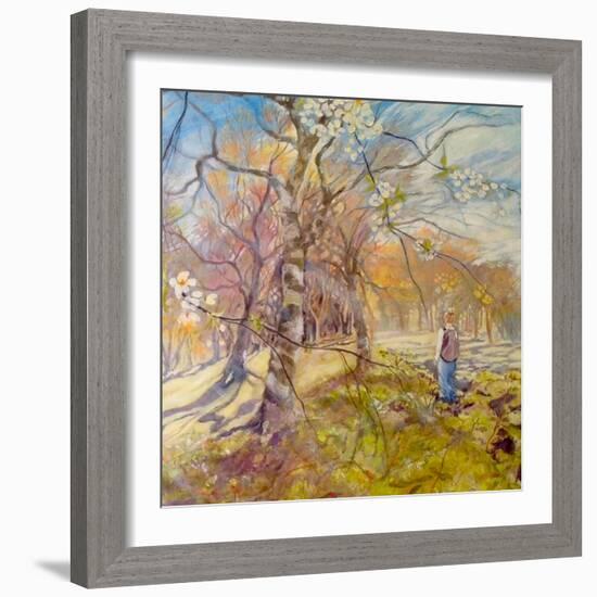 Spring Walk Under The Blossoms-Mary Smith-Framed Giclee Print