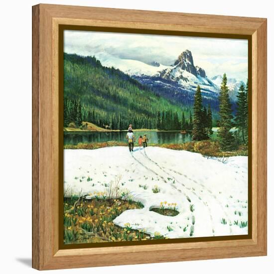 "Spring Warms the Mountains," May 5, 1962-John Clymer-Framed Premier Image Canvas