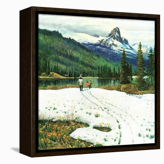 "Spring Warms the Mountains," May 5, 1962-John Clymer-Framed Premier Image Canvas