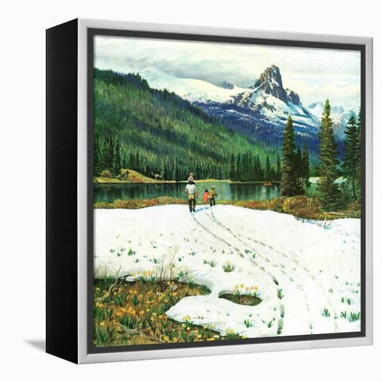 "Spring Warms the Mountains," May 5, 1962-John Clymer-Framed Premier Image Canvas