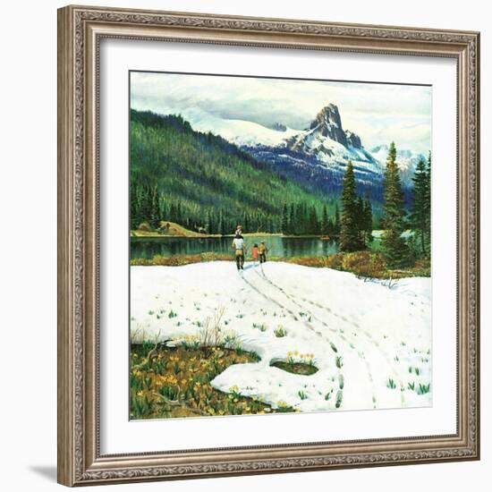 "Spring Warms the Mountains," May 5, 1962-John Clymer-Framed Giclee Print