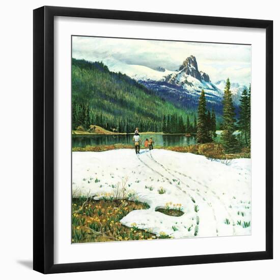 "Spring Warms the Mountains," May 5, 1962-John Clymer-Framed Giclee Print