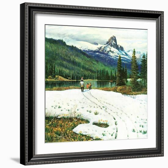 "Spring Warms the Mountains," May 5, 1962-John Clymer-Framed Giclee Print