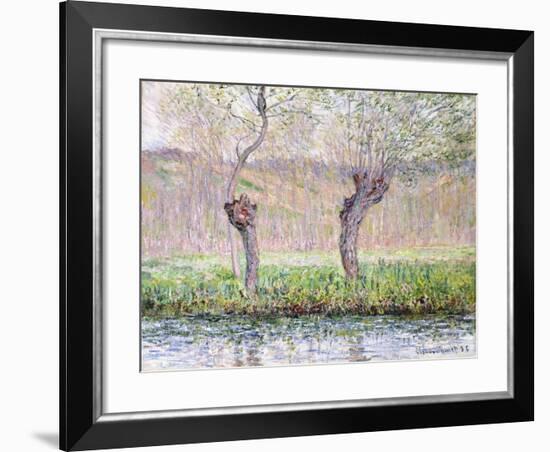 Spring, Willows, 1885-Claude Monet-Framed Giclee Print