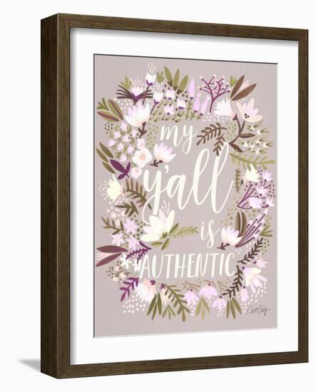 Spring Yall-Coquillette Cat-Framed Art Print