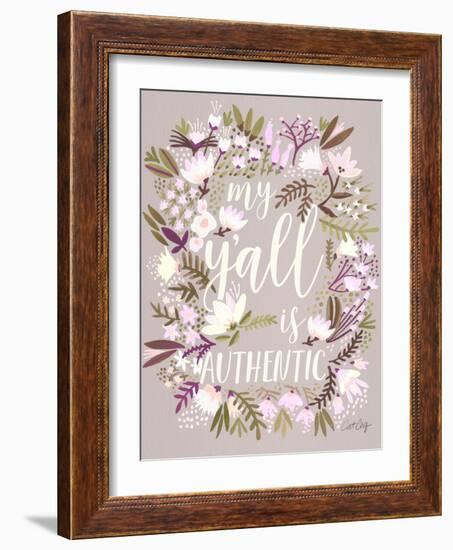 Spring Yall-Coquillette Cat-Framed Art Print