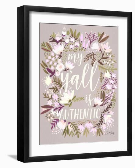 Spring Yall-Coquillette Cat-Framed Art Print