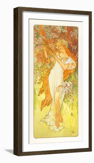 Spring-Alphonse Mucha-Framed Premium Giclee Print