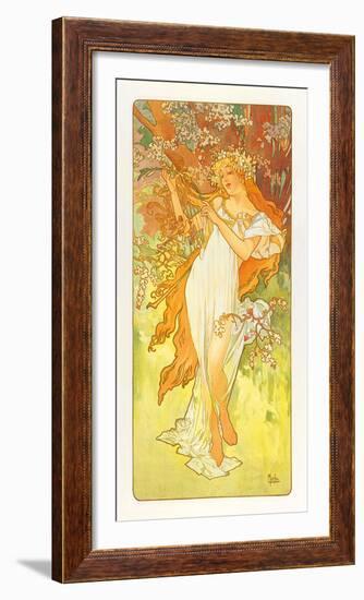 Spring-Alphonse Mucha-Framed Premium Giclee Print