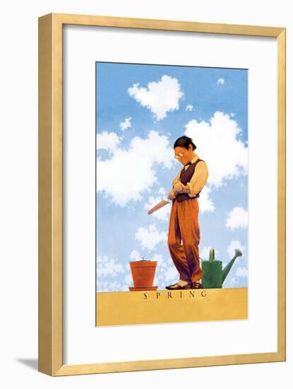 Spring-Maxfield Parrish-Framed Art Print