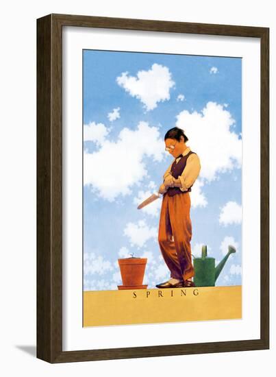 Spring-Maxfield Parrish-Framed Art Print