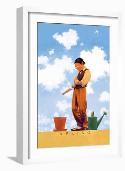 Spring-Maxfield Parrish-Framed Art Print