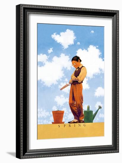 Spring-Maxfield Parrish-Framed Art Print