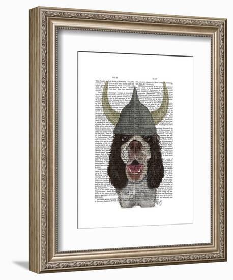 Springer Spaniel Viking-Fab Funky-Framed Art Print