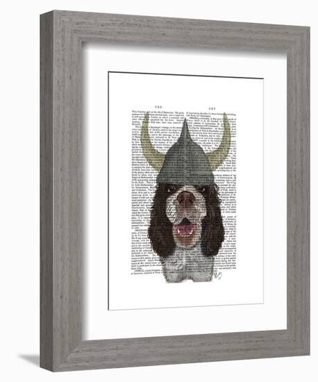 Springer Spaniel Viking-Fab Funky-Framed Art Print