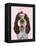 Springer Spaniel with Cupcake-Fab Funky-Framed Stretched Canvas