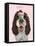 Springer Spaniel with Cupcake-Fab Funky-Framed Stretched Canvas