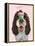 Springer Spaniel with Cupcake-Fab Funky-Framed Stretched Canvas