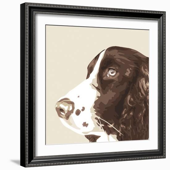 Springer Spaniel-Emily Burrowes-Framed Giclee Print