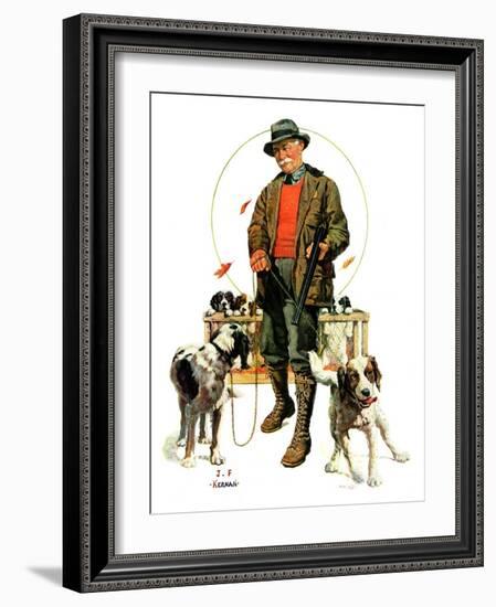 "Springer Spaniels,"November 1, 1930-J.F. Kernan-Framed Giclee Print