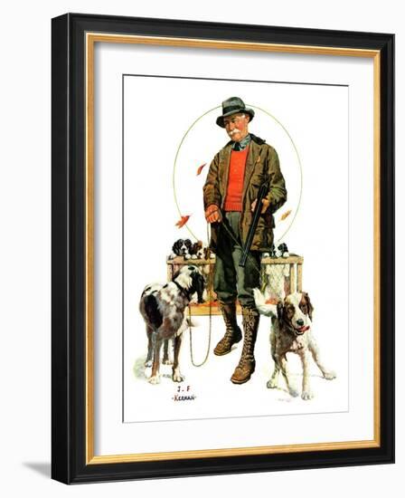 "Springer Spaniels,"November 1, 1930-J.F. Kernan-Framed Giclee Print