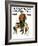 "Springer Spaniels," Saturday Evening Post Cover, November 1, 1930-J.F. Kernan-Framed Giclee Print