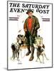 "Springer Spaniels," Saturday Evening Post Cover, November 1, 1930-J.F. Kernan-Mounted Giclee Print