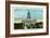 Springfield, Illinois - Capitol Building and Lincoln Statue-Lantern Press-Framed Art Print