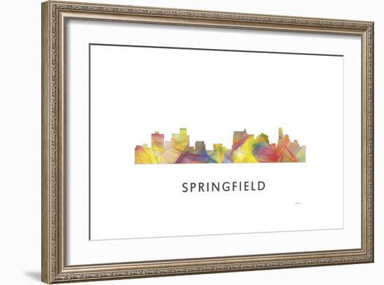 Springfield Illinois Skyline-Marlene Watson-Framed Giclee Print