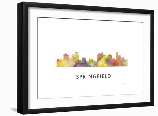 Springfield Illinois Skyline-Marlene Watson-Framed Giclee Print