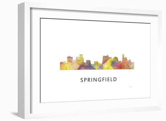 Springfield Illinois Skyline-Marlene Watson-Framed Giclee Print