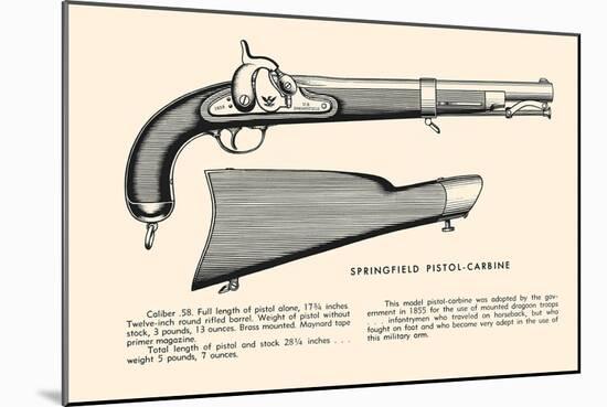 Springfield Pistol-Carbine-null-Mounted Art Print