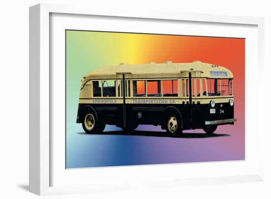 Springfield Transportation Company Bus-null-Framed Art Print