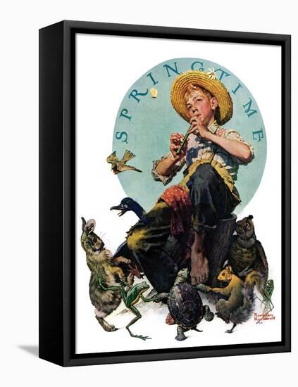 "Springtime, 1927", April 16,1927-Norman Rockwell-Framed Premier Image Canvas