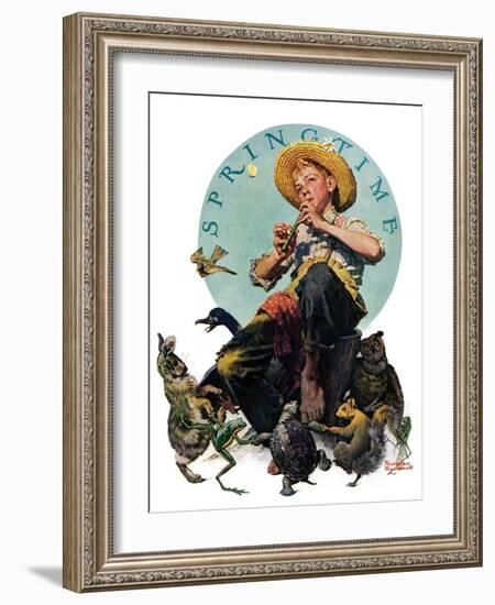 "Springtime, 1927", April 16,1927-Norman Rockwell-Framed Giclee Print