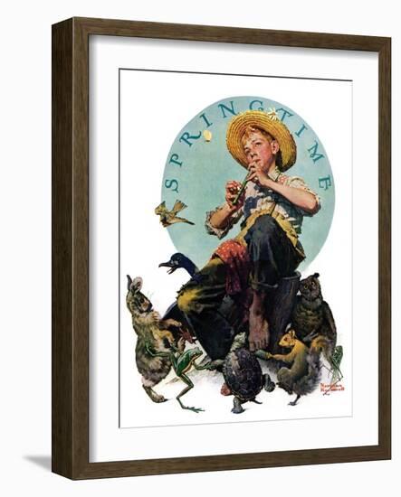 "Springtime, 1927", April 16,1927-Norman Rockwell-Framed Giclee Print