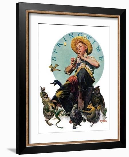 "Springtime, 1927", April 16,1927-Norman Rockwell-Framed Giclee Print