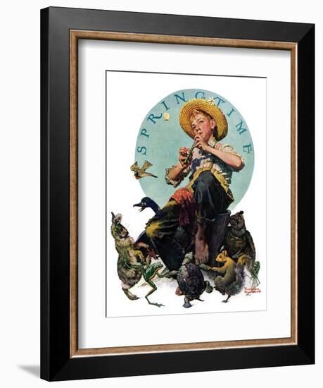 "Springtime, 1927", April 16,1927-Norman Rockwell-Framed Giclee Print