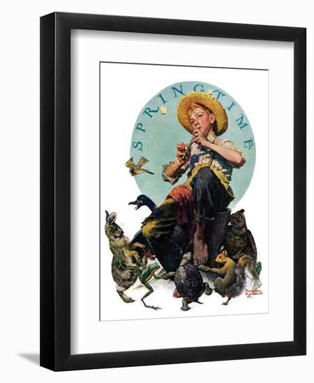 "Springtime, 1927", April 16,1927-Norman Rockwell-Framed Giclee Print