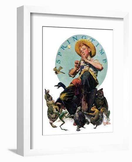 "Springtime, 1927", April 16,1927-Norman Rockwell-Framed Giclee Print