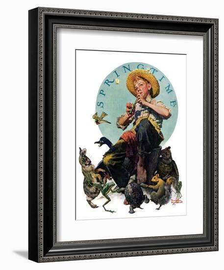 "Springtime, 1927", April 16,1927-Norman Rockwell-Framed Giclee Print