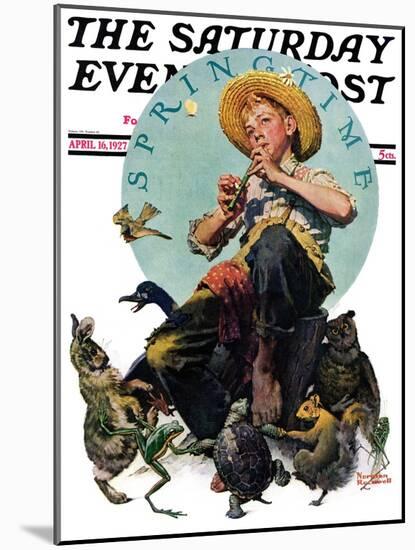 "Springtime, 1927" Saturday Evening Post Cover, April 16,1927-Norman Rockwell-Mounted Giclee Print