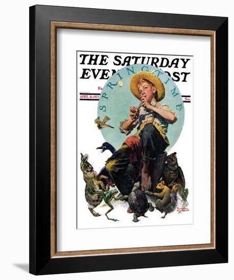 "Springtime, 1927" Saturday Evening Post Cover, April 16,1927-Norman Rockwell-Framed Giclee Print