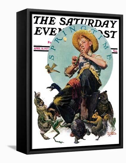 "Springtime, 1927" Saturday Evening Post Cover, April 16,1927-Norman Rockwell-Framed Premier Image Canvas