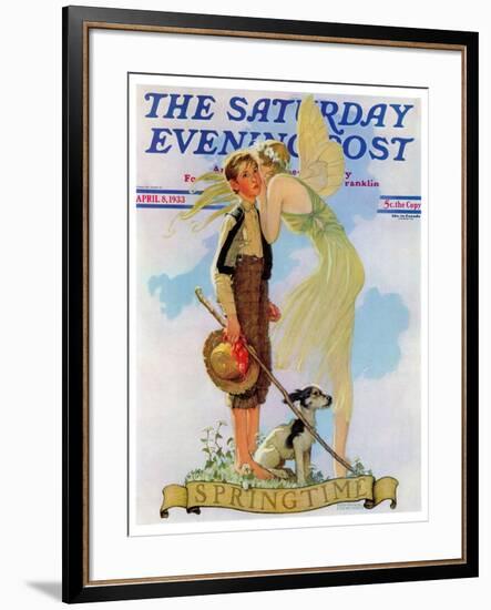 "Springtime, 1933" Saturday Evening Post Cover, April 8,1933-Norman Rockwell-Framed Giclee Print