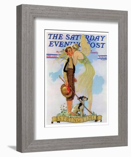 "Springtime, 1933" Saturday Evening Post Cover, April 8,1933-Norman Rockwell-Framed Giclee Print